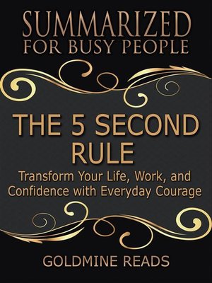 cover image of The 5 Second Rule--Summarized for Busy People